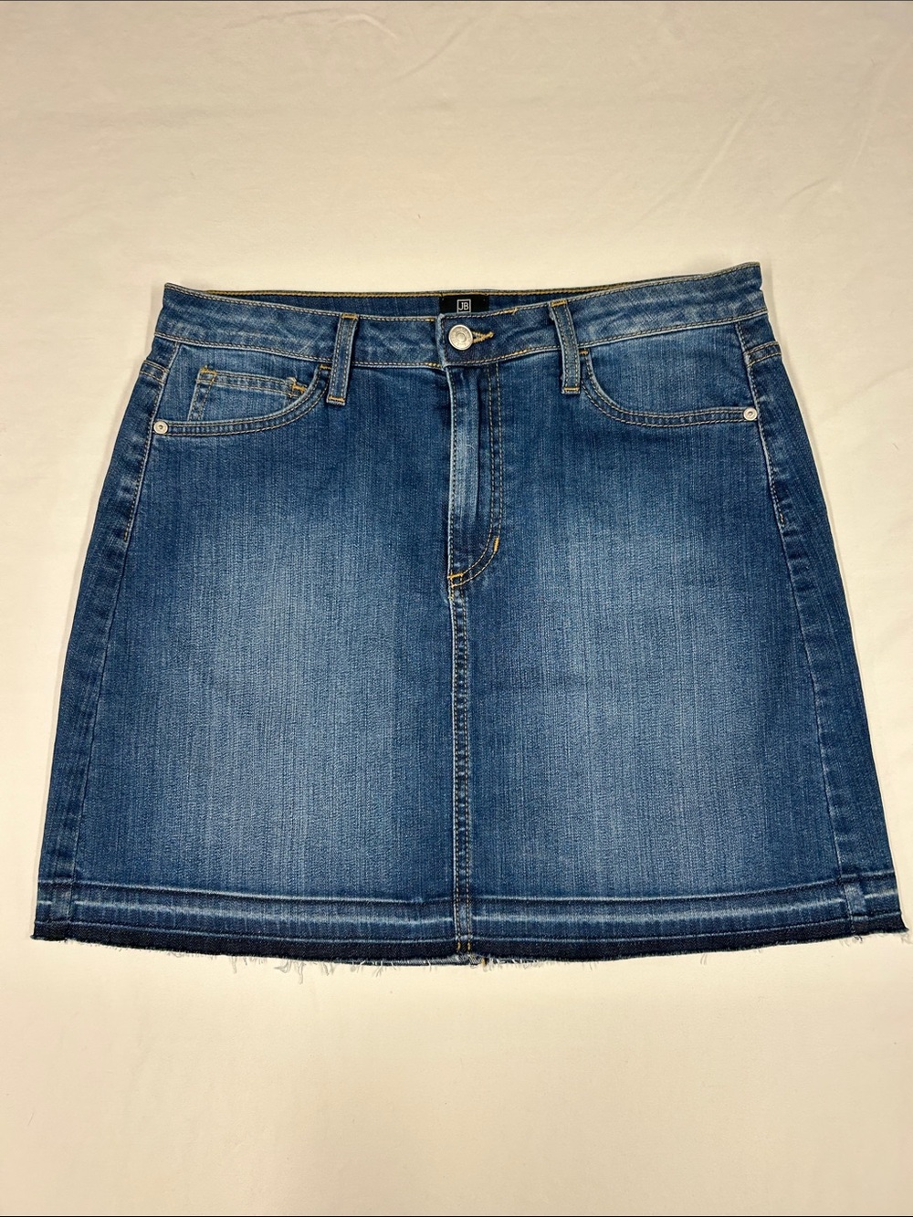 Just Black Medium Blue Denim A-Line Mini Skirt